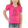 Girls Tee Hot Pink Boot – Size 0 - Size 6